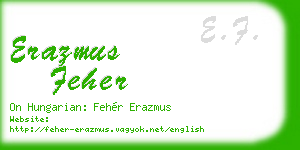 erazmus feher business card