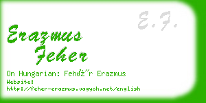 erazmus feher business card